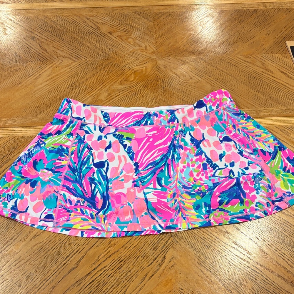 Lilly Pulitzer Meryl Luxletic Gumbo Limbo Aila Skort Skirt Women XL Athleisure - Picture 12 of 13